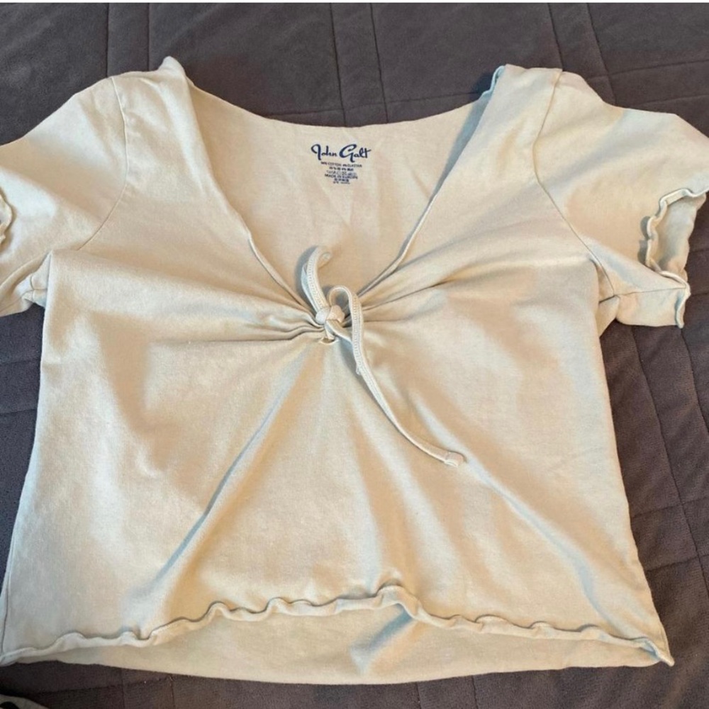 brandy light green top